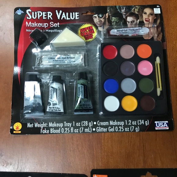 Halloween Super Value Makeup Set & Pirate Deluxe Makeup Kit New 3 sets - Picture 2 of 5